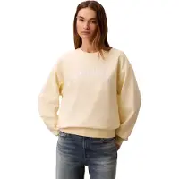 Calvin Klein Sweatshirt pasteelgeel / wit