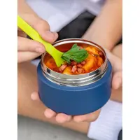 Montiico thermos mini voedselpot 200ml - voor warm en koud eten - Navy blauw