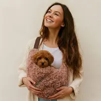 BABOO Luxe Draagzak Hond - Doodle Bag Magnolia - Puppy Draagzak - Honden Draagzak - Ergonomische Hondentas - Handgemaakt - Draagtas Hond - Honden Draagtas - Honden Draagzak - Maat S = tot 5 kg