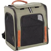 BABOO Hondenrugzak - Rockey - Hondentas - Draagtas Hond - Metalen Frame - Honden Draagtas - Rugzak Hond - Tot 10 kg - Supersterk - Groen