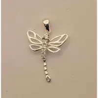 925 Zilveren hanger libel - sterling zilveren hanger vliegend libel - prachtige insect libel hangertje - dames hangers van zilver leuke insekten
