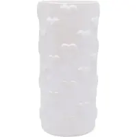 B-Living Vaas Liebes Parelmoer Finish Wit Medium - vaas met hartjes wit D12 H26.5