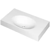 Ink Smooth Meubelwastafel 80x45cm Polystone - Zonder Kraangat - Mat Wit - 8718835157708 - Rechthoekig - Wastafels, Meubelwastafels