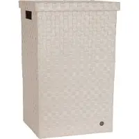 Handed By - Wasmand met deksel - Opbergmand - 81 liter - Cube XL - champagne