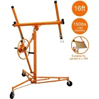 MonsterShop Platenlift voor gipsplaten - 5 m - Panelen - Indrukwekkend draagvermogen van 68 kg - 10 cm zwenkwielen - geschikt voor panelen tussen 1.2 m en 4.9 meter