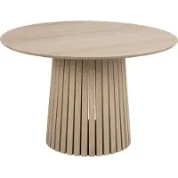 Ebuy24 Christo eettafel eiken fineer/hout materiaal Ø120x75 cm