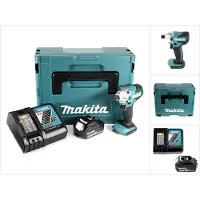 Makita Boormachine + slagboor, DTD 156 RG1J Accu slagmoersleutel 18V 155Nm + 1x accu 6,0Ah + lader + Makpac (Oplaadbare batterij)