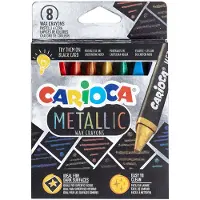 Carioca METALLIC WASCO'S - 8 stuks in een kartonnen doos