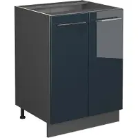 Vicco Fame-Line Keukenonderkast – 60 cm zonder werkblad Donkerblauw hoogglans