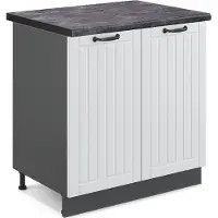 Vicco Fame-Line Wastafelkast – 80 cm, WB Antraciet Wit Landhuis