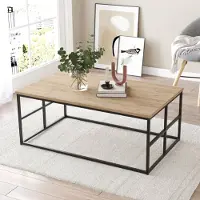 En.casa Salontafel Velendi 100x60x40 cm eikenkleurig en zwart []
