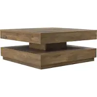 En.casa Salontafel Florenz met draaibaar blad houtkleurig 76x76x38 cm []