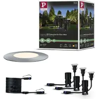 Paulmann Plug & Shine Floor Mini 3-delig supplement 830 Mini, dimbaar, alu / grijs / zink, Roestvrij staal, Modern