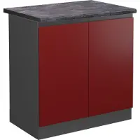 Vicco R-Line Wastafelkast – 80 cm, WB Antraciet Rood