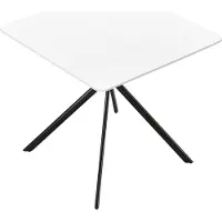 En.casa Stijlvolle eettafel - rechthoekig - 78x78cm - wit