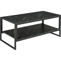 HOMCOM -Salontafel-Hout-106x50x47cm-Zwart