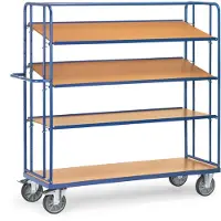 Fetra Hauptartikel 4396 Etagewagen Staal Poedercoating Laadvermogen (max.): 400 kg Stralend blauw (RAL 5007)