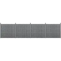 Neu.holz WPC Schuttingpaneel 11 planken met palen 185x747 cm grijs