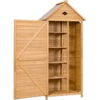 Costway Tuinhuis, tuinschuur met schilddak, houten tuinkast, 177x80x45 cm