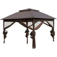 Marimex Whirlpooloverkapping Vista, bruin - Paviljoen met UV-bescherming
