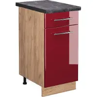 Vicco Fame-Line Keukenonderkast – 40 cm, WB Antraciet Bordeauxrode hoogglans