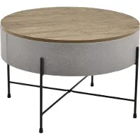 En.casa Salontafel Tauranga 40x60 cm walnootkleurig grijs en zwart