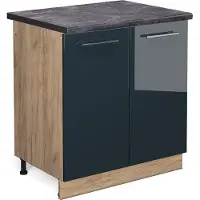 Vicco Fame-Line Keukenkasten – 80 cm, WB Antraciet Donkerblauw hoogglans