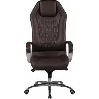 Amstyle Bureaustoel MONTEREY leer bruin