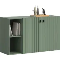 Xonox Home Station schoenenkast 2 deuren, 2 planken stoffig groen.