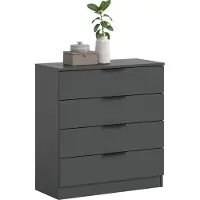 Ebuy24 Kopenhagen kommode 4 laden antraciet.