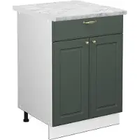 Vicco Fame-Line Keukenonderkast – 60 cm met lade, WB Marmer Groen-Goud Landhuis