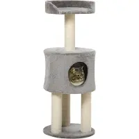 PawHut -kattenboom-spaanplaat-40x40x103cm-grijs