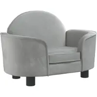 Syfax Hondenmand 66x40x45 cm fluweel lichtgrijs