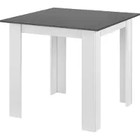 En.casa Eettafel Algermissen vierkant 80x80x76 cm donkergrijs en wit