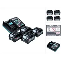 Makita Power Source Kit 40 V max. met 4x BL 4025 accu 2,5 Ah XGT ( 4x 191B36-3 ) + DC 40 RA snellader XGT LXT ( 191E07-8 )