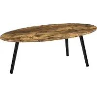 En.casa Salontafel Viborg ovaal 109,5x59,5x39,5 cm houtkleurig zwart