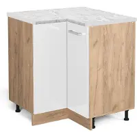 Vicco R-Line Hoekkast – 75.6 cm WB Marmer Wit Hoogglans