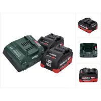 Metabo 18 V basisset 2x accu 10,0 Ah LIHD + ASC 145 oplader CAS-systeem