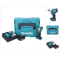 Makita DTW 181 RF1J accu slagmoersleutel 18 V 210 Nm 1/2" borstelloos + 1x oplaadbare accu 3.0 Ah + lader + Makpac