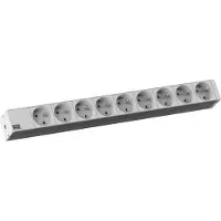 Bachmann 19"-Steckdosenleiste 1HE 9xUTE, 2 m
