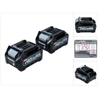 Makita accuset 40 V met 2x BL 4025 2,5 Ah ( 2x 191B36-3 ) XGT Li-Ion accu IP64 beschermingsklasse met LED-display