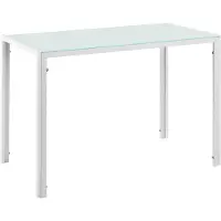En.casa Eettafel Porvoo gehard glas 8 mm 105x60x75 cm wit