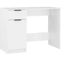 Syfax Bureau 100x50x75 cm bewerkt hout wit
