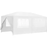 Casa.pro Paviljoen partytent met 6 zijwanden 6x3x2,55 m wit