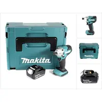 Makita Boormachine + slagboor, DTD 156 G1J Accu slagmoersleutel 18V 155Nm + 1x accu 6,0Ah + Makpac - zonder lader (Oplaadbare batterij)