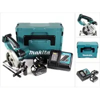Makita DSS 501 RGJ 18V 136 mm Li-ion accu handcirkelzaag in Makpac + 2x 6,0 Ah accu + oplader