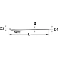 Ks Tools 964.3215 ROESTVRIJSTALEN nastrijkijzer, 1200 mm