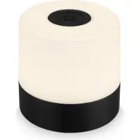 B.K.Licht BRILONER - Oplaadbare mini Tafellamp - met USB-C - draadloos - dimbaar - buitenlamp - kinderlamp - 2.700K warm wit licht - 7x7 cm - zwart