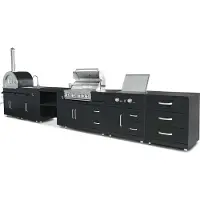 Oviala - Buitenkeuken met 6 elementen en kookmodule - Memphis