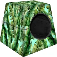 Bertoni Arco Design 2-in-1 Honden-/kattenhuis: kattenhol, hondenbed, kattenbed. Geschikt voor honden, katten en als kennel. Bed, slaapplek. Afmetingen: 55x55x45 cm. Ibiza Day